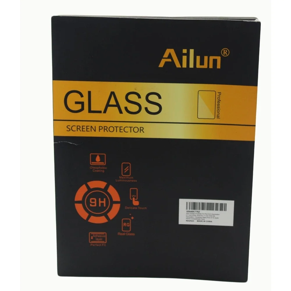 Ailun 2-Pack Glass Screen Protector for iPad Air 6 / Pro 11 2024 9H